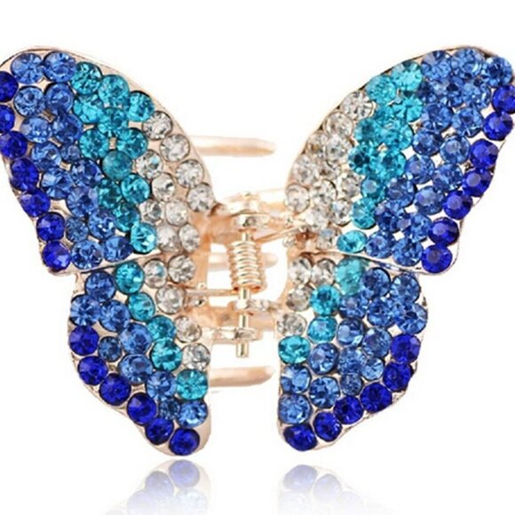 1PC Elegant Butterfly Hairpin Fancy Rhinestones Claw Clip Jaw Clips for Women La - Picture 1 of 5